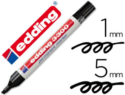 Marcador edding 3300 n.1 preto - ponta biselada , Edding , 39865 , 4004764010196
